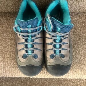 Stylish Gray and Teal Sneakers